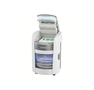 Niszczarka LEITZ OPTIMAX AUTOFEED HOME OFFICE 150 P4 ścinki 4 x 10mm | P-4 | 15L z obrotowym pojemnikiem [80380000]
