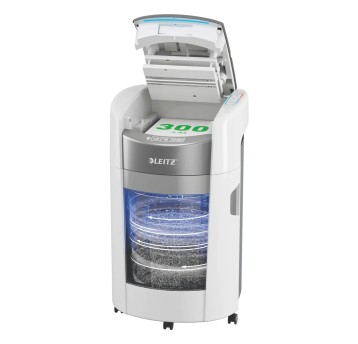 Niszczarka LEITZ OPTIMAX AUTOFEED OFFICE 300 P5 ścinki 2 x 5mm | P-5 | 25L z obrotowym pojemnikiem [80410000]