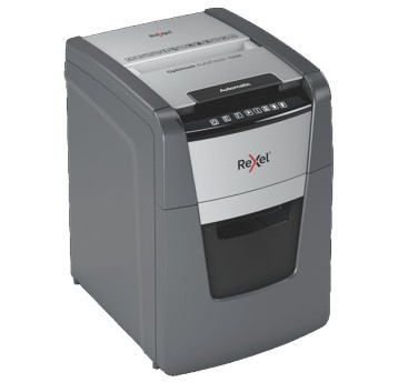 Niszczarka REXEL OPTIMUM AUTOFEED+ 100M ścinki 2 x 15mm | P-5 | 34L automatyczny podajnik papieru [2020100MEU]