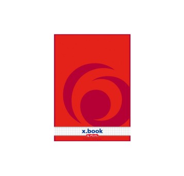 Notatnik A5 kratka 50 kartek HERLITZ X.BOOK miękka kol. czerwony [400198726]