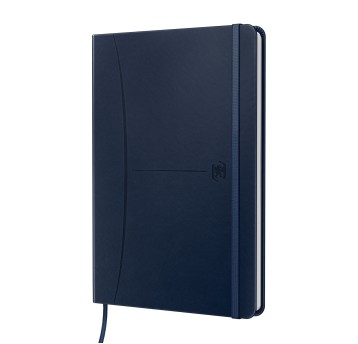 Notatnik A5 kratka 80 kartek OXFORD SIGNATURE twarda kol. niebieski PU [400154944]