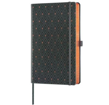 Notes A5- linia 192 stron 90g CASTELLI DIAMOND COPPER kol. czarno-miedziany 13 x 21cm [8574062]