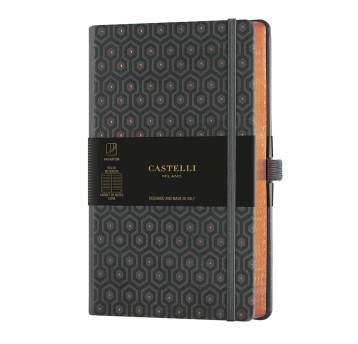 Notes A5- linia 192 stron 90g CASTELLI HONEY COPPER kol. szaro-pomarańczowy 13 x 21cm [9576679]