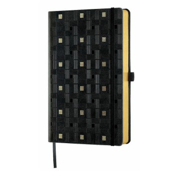 Notes A5- linia 192 stron 90g CASTELLI WEAVING GOLD kol. czarno-złoty 13 x 21cm [9574245]
