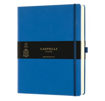 Notes B5- linia 192 stron 80g CASTELLI AQUARELA BLUE SEA kol. niebieski 19 x 25cm [9577909]