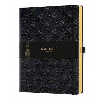 Notes B5- linia 192 stron 80g CASTELLI DECO GOLD kol. czarno-złoty 19 x 25cm [9573114]