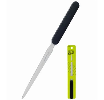 Nóż do kopert 19cm GRAND GR-826 kol. czarno-srebrny z plastikową rączką [130-1188]