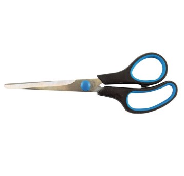 Nożyczki biurowe TAURUS 16cm praworęczne gumowy uchwyt [82-110065]