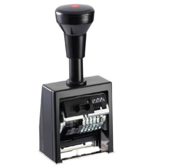 Numerator automatyczny samotuszujący 6 cyfrowy 4,5mm REINER metal + tworzywo plastikowa obudowa [B6K]