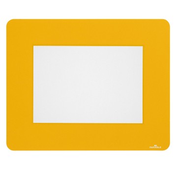 Okienko podłogowe informacyjne samoprzylepne A5 DURABLE kol. przezroczysty usuwalne ramka żółta 10 szt. [180704]