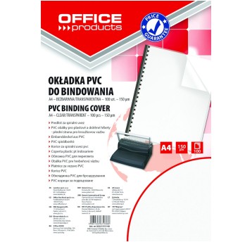 Okładka do bindowania A4 100 szt. OFFICE PRODUCTS kol. przezroczysty [20221515-90]