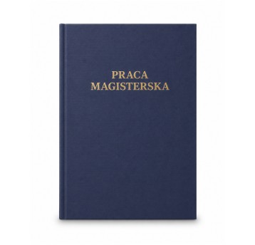 Okładka kanałowa A4+ 1 szt. OPUS HARD Classic C kol. niebieski z napisem Praca Magisterska [604272]