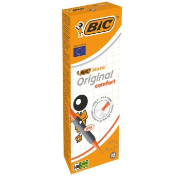 Ołówek automatyczny z gumką BIC Matic Original Comfort mix kolorów 0,7mm HB z gumowym uchwytem [8902841]