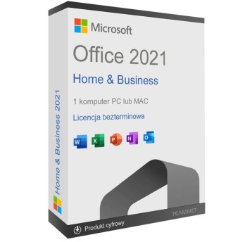 Oprogramowanie biurowe licencja elektroniczna MICROSOFT Office Home & Business 2021 ESD PL Win [T5D-03485]