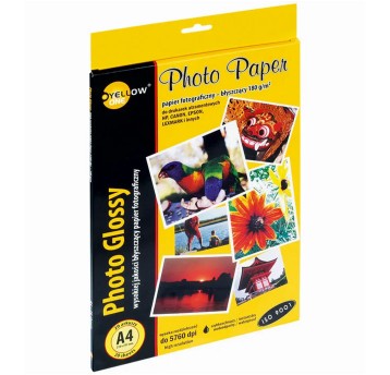 Papier fotograficzny A4 180g błyszczący YELLOW ONE Photo Glossy 20 arkuszy [4G180]