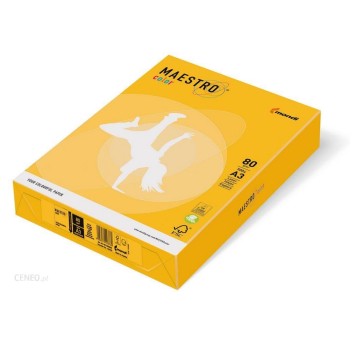 Papier kolorowy A3 80g 500 arkuszy MAESTRO kol. jasnożółty pastel [YE23]