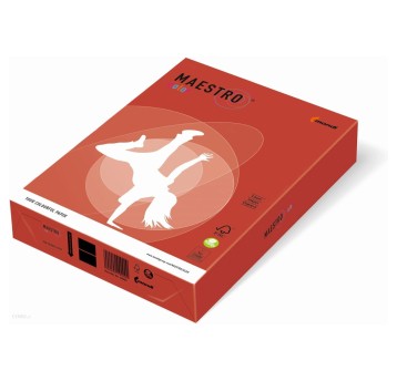 Papier kolorowy A4 160g 250 arkuszy MAESTRO kol. czerwony [CO44]