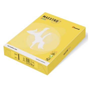 Papier kolorowy A4 160g 250 arkuszy MAESTRO kol. kanarkowy [CY39]