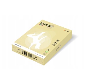 Papier kolorowy A4 160g 250 arkuszy MAESTRO kol. waniliowy pastel [BE66]