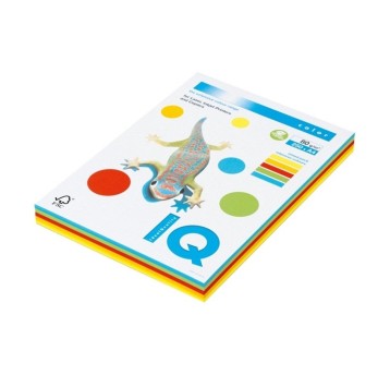 Papier kolorowy A4 80g 250 arkuszy IQ mix kolorów intensywnych [IQC480/I-RB-5x50W]