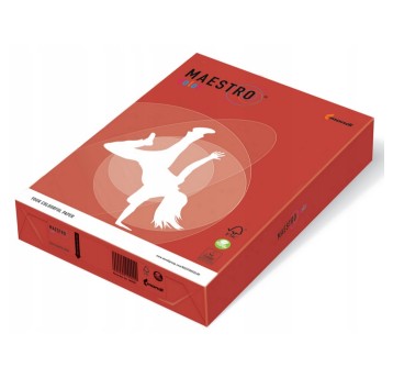 Papier kolorowy A4 80g 500 arkuszy MAESTRO kol. czerwony [CO44A80 SB]
