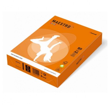 Papier kolorowy A4 80g 500 arkuszy MAESTRO kol. pomarańczowy [OR43]