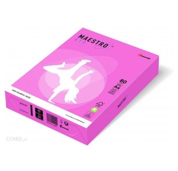 Papier kolorowy A4 80g 500 arkuszy MAESTRO kol. różowy neonowy [NEOPI]