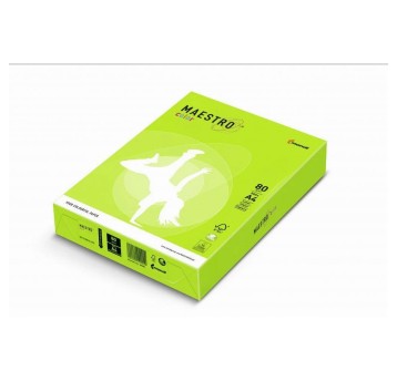 Papier kolorowy A4 80g 500 arkuszy MAESTRO kol. zielony neonowy [NEOGN]