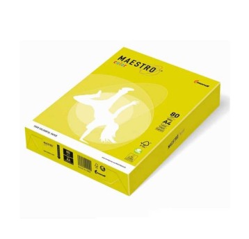 Papier kolorowy A4 80g 500 arkuszy MAESTRO kol. żółty neonowy [NEOGB]