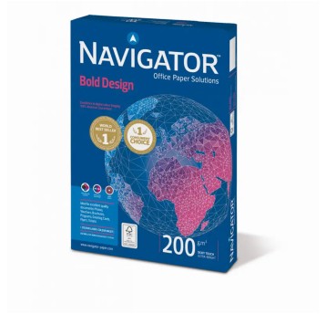 Papier ksero biały A4 200g 150 arkuszy NAVIGATOR BOLD DESIGN 169CIE [824827A20 SB]