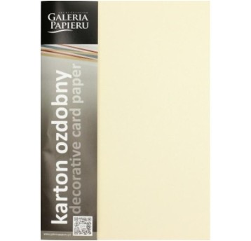 Papier ozdobny A4 210g 20 arkuszy GALERIA PAPIERU Pearl kol. kremowy [205452]
