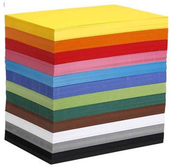 Papier ozdobny mix kolorów A4 250g 1 arkusz Gładki