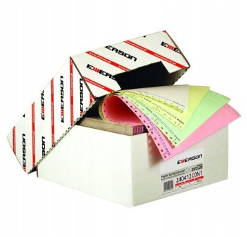 Papier składanka 12" x 240 x 1+2 EMERSON 600 składek kolor nadruk [240312c0n1red]