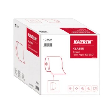 Papier toaletowy celulozowo-makulaturowy 2 warstwy kol. biały KATRIN Classic System Eco | Ø135mm szer. 99mm dł. 92m 800 listków | 36 rolek [103424]