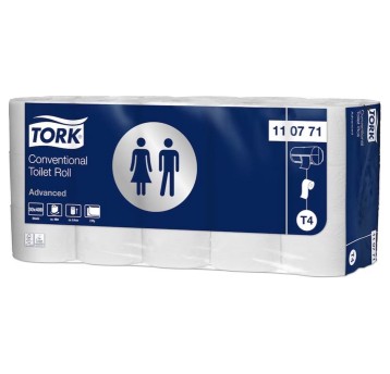 Papier toaletowy makulaturowy 2 warstwy kol. biały TORK Advanced | Ø125mm szer. 94mm dł. 30m 250 listków | 30 rolek [110771]