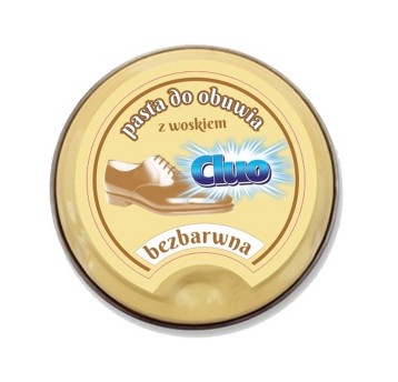 Pasta do obuwia CLUO Bezbarwna 40ml w puszcze z woskiem [OFE438487995]