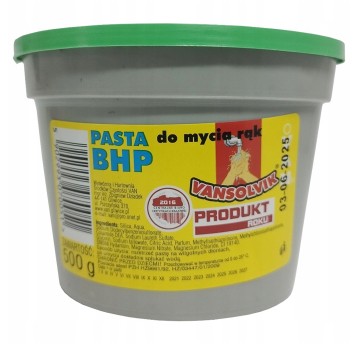 Pasta do rąk bhp ze ścierniwem VANSOLVIK cytrynowe 500g