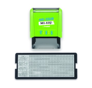 Pieczątka do znakowania rzeczy osobistych TRODAT z płytką tekstową [Nie zgub Mi się]