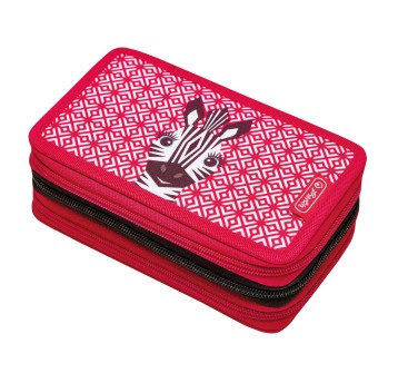 Piórnik z wyposażeniem 31 cz. HERLITZ CUTE ANIMALS ZEBRA potrójny [50038800]