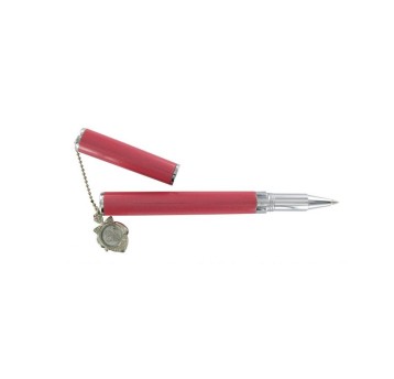 Pióro kulkowe DUKE kol. czarny kol. obudowy czerwony etui wisiorek [M07R]