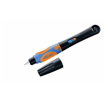 Pióro wieczne PELIKAN GRIFFIX Neon Black kol. czarny szkolne dla leworęcznych w blistrze [820356]