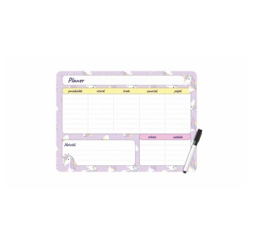 Planer suchościeralny - magnetyczny 25 x 35cm BIURFOL z nadrukiem Unicom układ tygodniowy poziomy [PM-02-05]