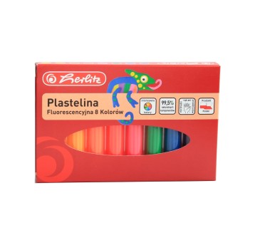 Plastelina fluorescencyjna HERLITZ kpl. 8 kol. [9588997]