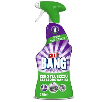 Płyn odtłuszczacz CILIT BANG Zero tłuszczu bez szorowania 750ml z atomizerem, bez szorowania