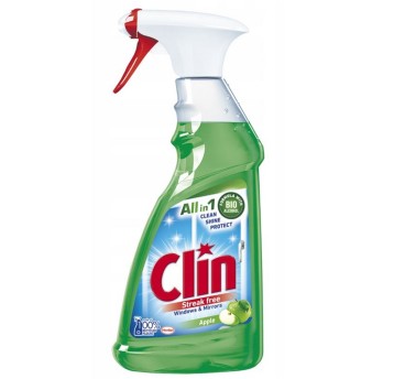 Płyn z atomizerem do mycia szyb CLIN Windows&Glass jabłko 500ml
