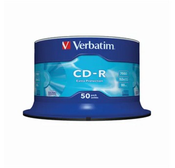 Płyta CD-R 700MB VERBATIM cake box DataLife op. 50 szt. [43351]