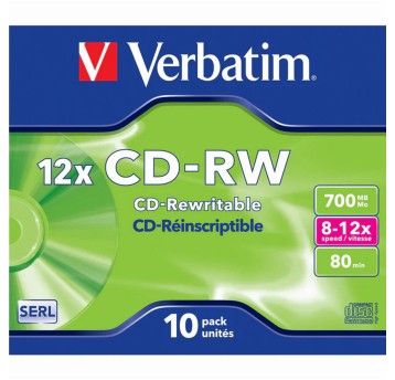 Płyta CD-RW 700MB VERBATIM jewel case [43148]