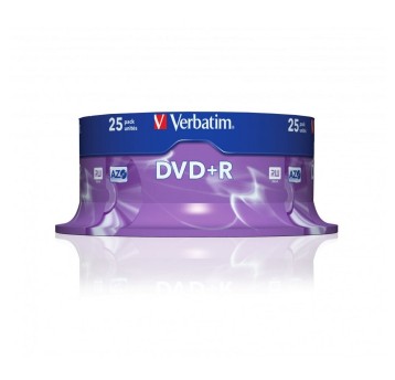 Płyta DVD+R 4,7GB VERBATIM cake box matte silver op. 25 szt. [43500]