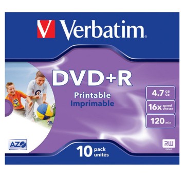 Płyta DVD+R 4,7GB VERBATIM jewel case printable [43508]