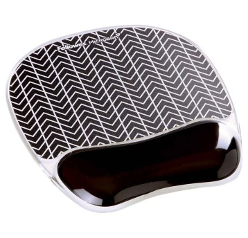 Podkładka pod myszkę i nadgarstek żelowa FELLOWES 235 x 200 x 23mm antybakteryjna kol. czarno-biały [9653401]